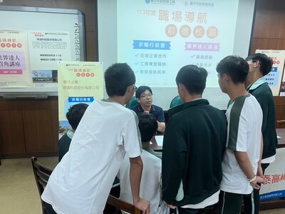 媒體報導-中市勞工局職涯導航前進校園 協助1,500名青年畢業即就業(中市勞工局與本校合作)圖片